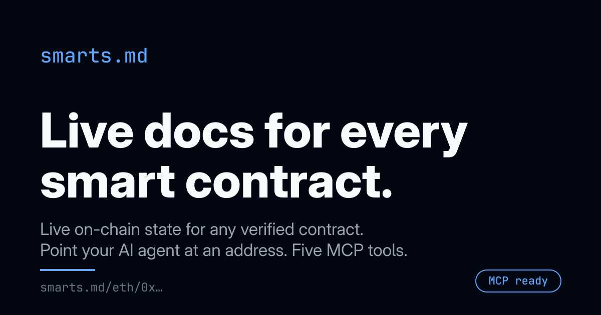 Smarts — Live on-chain docs for every smart contract